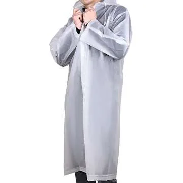 Mudder Lightweight Rain Poncho with Hoods and Sleeves