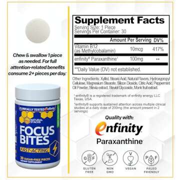 NATURAL STACKS Focus Bites - Clean Energy & Memory Enhancement