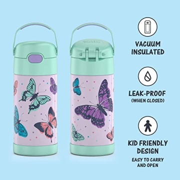 THERMOS FUNTAINER Water Bottle - 12 oz, Butterfly Frenzy