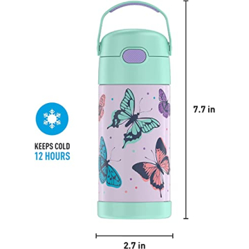 THERMOS FUNTAINER Water Bottle - 12 oz, Butterfly Frenzy