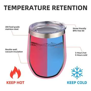 FristChoice 12 oz Insulated Wine Tumbler for All Drinks