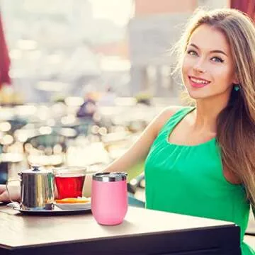 FristChoice 12 oz Insulated Wine Tumbler for All Drinks