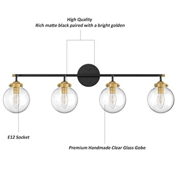 Ralbay Industrial Bathroom Wall Light Fixture Vintage Modern