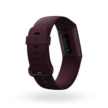 Fitbit Charge 4 Fitness and Activity Tracker with Built-in GPS, Heart Rate, Sleep & Swim Tracking, Rosewood/Rosewood, One Size (S &L Bands Included)