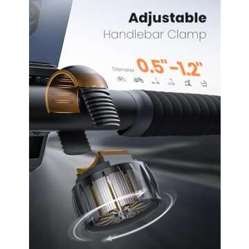 ANXRE Bike Phone Holder Mount [No Block Camera] Motorcycle Bicycle Phone Mount [Silicone Wrapped] Handlebar Cell Phone Mount for E-Scooter Stroller,Compatible with All 4-7" iPhone 15 Pro Max Samsung