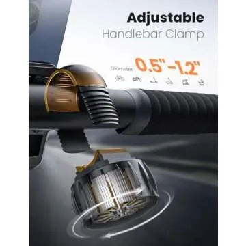 ANXRE Bike Phone Holder Mount [No Block Camera] Motorcycle Bicycle Phone Mount [Silicone Wrapped] Handlebar Cell Phone Mount for E-Scooter Stroller,Compatible with All 4-7" iPhone 15 Pro Max Samsung