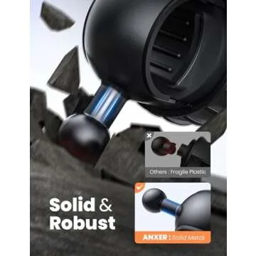 ANXRE Bike Phone Holder Mount [No Block Camera] Motorcycle Bicycle Phone Mount [Silicone Wrapped] Handlebar Cell Phone Mount for E-Scooter Stroller,Compatible with All 4-7" iPhone 15 Pro Max Samsung