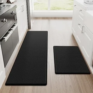 StepRite Cushioned Anti-Fatigue Kitchen Mats - Set of 2, Non-Slip Waterproof Design