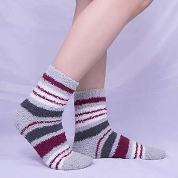 HexyHair Fuzzy Socks for Women Fluffy Cozy Warm Soft Plush Slipper Socks for Sleeping Girls Comfy Holiday Socks Winter