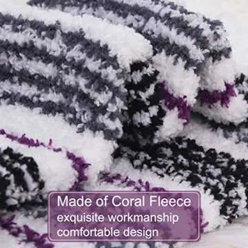 HexyHair Fuzzy Socks for Women Fluffy Cozy Warm Soft Plush Slipper Socks for Sleeping Girls Comfy Holiday Socks Winter