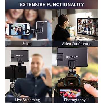 HONOMO 120LED Portable Selfie Light for Stellar Holiday Photos