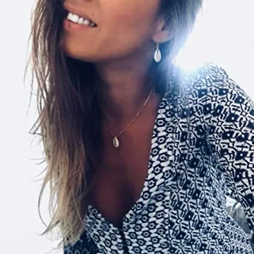 POTESSA Dainty Cowrie Shell Choker Necklace for Women