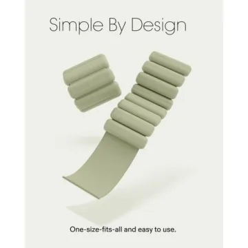 Bala Bangles - Set of 2 (1lb Each) | Adjustable Wearable Wrist & Ankle Weights | Yoga, Dance, Barre, Pilates, Cardio, Aerobics, Walking | Sand