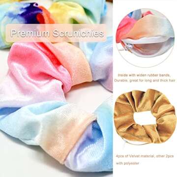 Velvet Pocket Scrunchie - Hidden Zipper Hair Ties