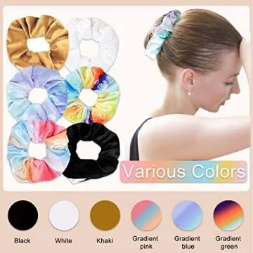 Velvet Pocket Scrunchie - Hidden Zipper Hair Ties