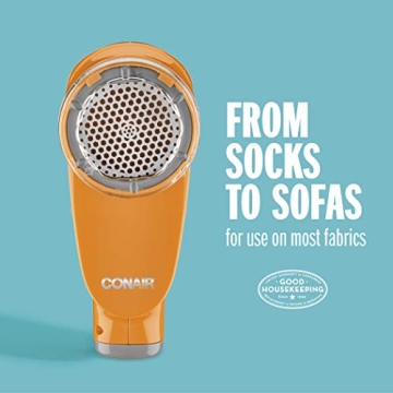 Conair Portable Fabric Shaver Efficient Lint Remover Orange