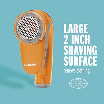 Conair Portable Fabric Shaver Efficient Lint Remover Orange