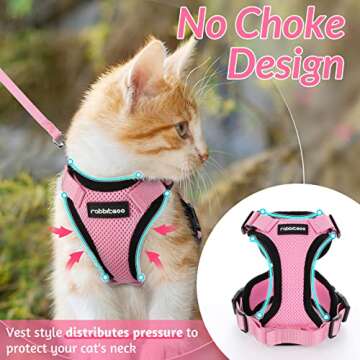 rabbitgoo Cat Harness and Leash for Active Kittens