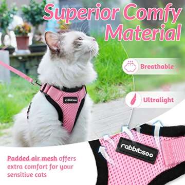 rabbitgoo Cat Harness and Leash for Active Kittens