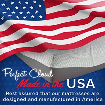 Perfect Cloud Made in The USA UltraPlush Charcoal-Infused 10-inch Memory Foam Mattress - Pressure Re...