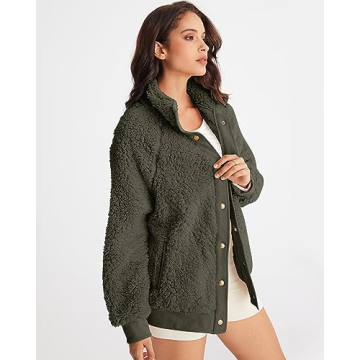 Warm & Stylish MEROKEETY Women's 2024 Sherpa Jacket