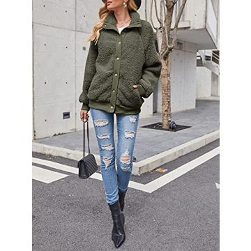 Warm & Stylish MEROKEETY Women's 2024 Sherpa Jacket