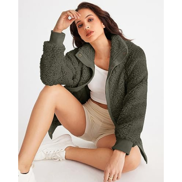 Warm & Stylish MEROKEETY Women's 2024 Sherpa Jacket