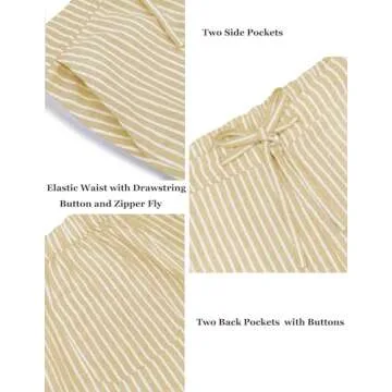 Stylish COOFANDY Men's Lightweight Linen Pants with Pockets