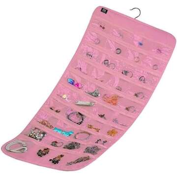 BB Brotrade Hanging Jewelry Organizer,Accessories Organizer,80 Pocket Organizer for Holding Jewelries