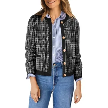 Chic Petite Tweed Cardigan - Stylish & Comfy Fall Layering