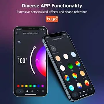 Galgreen 16.4ft WiFi RGB Rope Lights with Music Sync, Waterproof Flexible Dimmable Smart LED Strip Lights for Bedroom with Remote and Adapter, Compatible with Alexa, Indoor Outdoor Decor