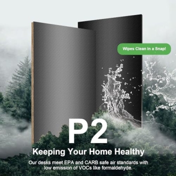 GTRACING 55 Inch Gaming Desk with RGB Lighting and Power Outlets