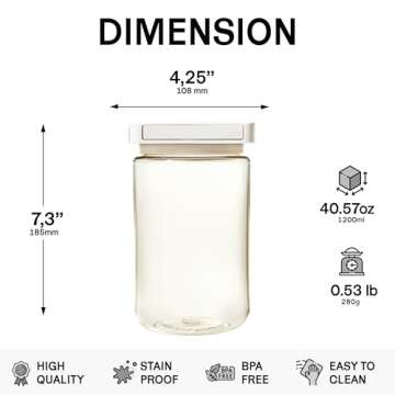 Cliik Magnetic Stackable Kitchen Containers - 3-Pack