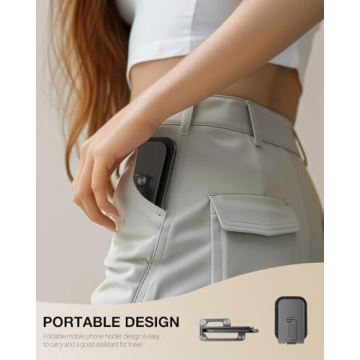 APPHOME Adjustable Phone Stand for Desk - Foldable, Durable