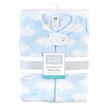 Hudson Baby Unisex Plush Sleeping Bag Blue Clouds 12-18 Months
