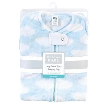 Hudson Baby Unisex Plush Sleeping Bag Blue Clouds 12-18 Months