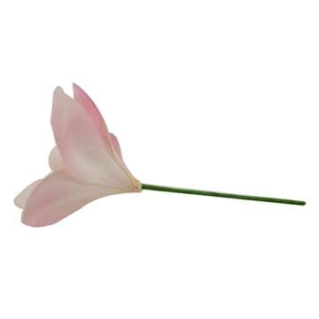 Winterworm Bunch of 10 PU Real Touch Lifelike Artificial Plumeria Frangipani Flower Bouquets Wedding Home Party Decoration (Pink)