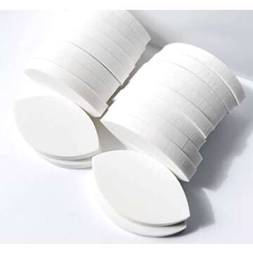 BELLEMORY 20pc Lash Sponges for Practice, Eye Shape Sponge, Practice Sponges For Eyelash Extensions, Lash Mapping Chart Sponge, Lash Map Sponge, Lash Training Sponge