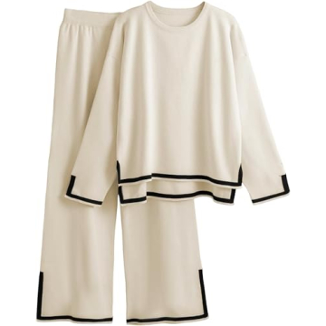 Gihuo Women's 2 Piece Knit Lounge Set for Comfort and Style
