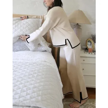 Gihuo Women's 2 Piece Knit Lounge Set for Comfort and Style