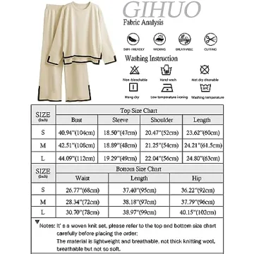 Gihuo Women's 2 Piece Knit Lounge Set for Comfort and Style