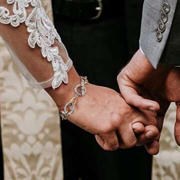 Aprilery Wire Cable Bracelet for Women and Circle Bangle Rolo Chain Link Bracelets Designer Inspire ...