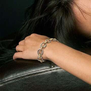 Aprilery Elegant Wire Cable Bracelet for Women