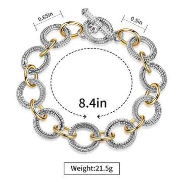 Aprilery Elegant Wire Cable Bracelet for Women