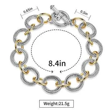 Aprilery Elegant Wire Cable Bracelet for Women