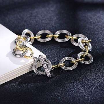 Aprilery Elegant Wire Cable Bracelet for Women