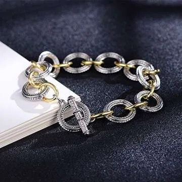Aprilery Elegant Wire Cable Bracelet for Women