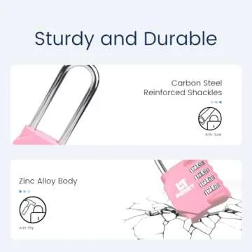 RESET-060 Pink 4 Digit Combination Padlock for Lockers