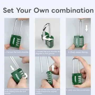 RESET-060 Pink 4 Digit Combination Padlock for Lockers