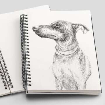 RETTACY Blank Journal Notebook, A4 Blank Spiral Notebook with 300 Pages, 8.2'' × 11.2'' Large Size, 81 LB/120 GSM Thick Paper, Flexible Plastic Cover, for Sketching, Drawing, Painting (Purple)